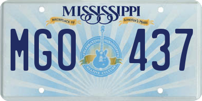 MS license plate MGO437