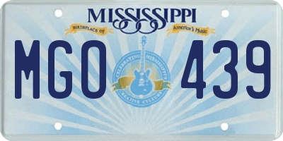 MS license plate MGO439