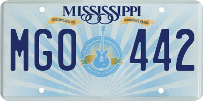 MS license plate MGO442