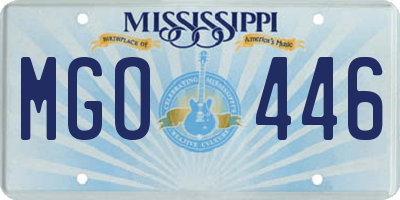 MS license plate MGO446