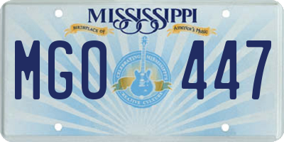 MS license plate MGO447