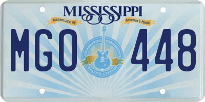 MS license plate MGO448