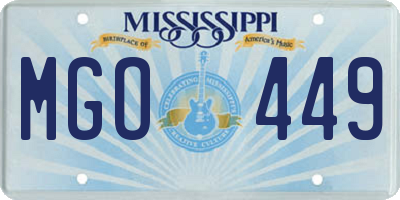MS license plate MGO449