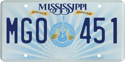 MS license plate MGO451