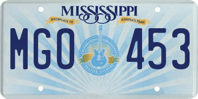 MS license plate MGO453