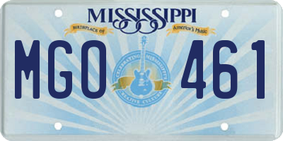 MS license plate MGO461