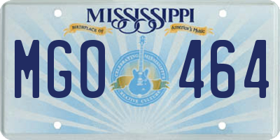 MS license plate MGO464