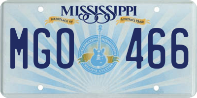MS license plate MGO466