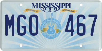 MS license plate MGO467