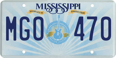 MS license plate MGO470