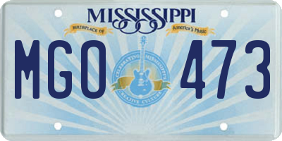 MS license plate MGO473