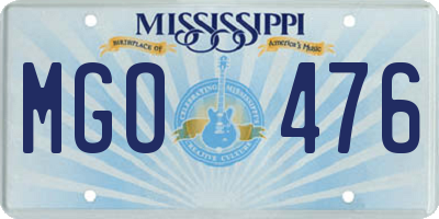 MS license plate MGO476