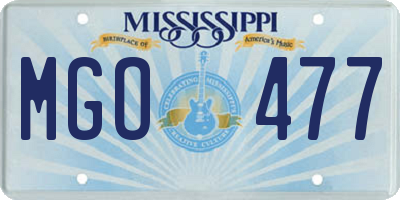 MS license plate MGO477