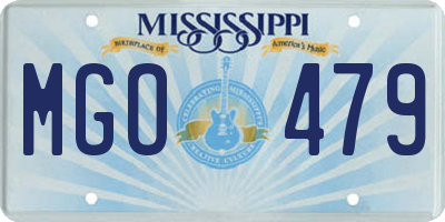 MS license plate MGO479