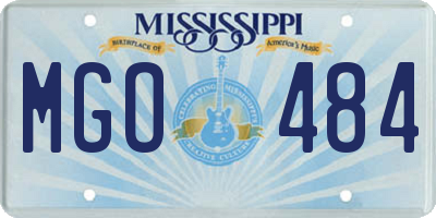 MS license plate MGO484