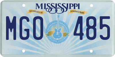 MS license plate MGO485