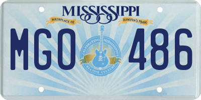 MS license plate MGO486