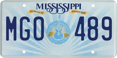 MS license plate MGO489