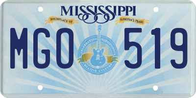 MS license plate MGO519