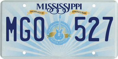 MS license plate MGO527