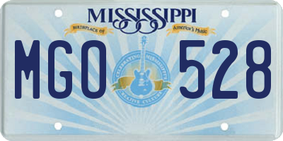 MS license plate MGO528