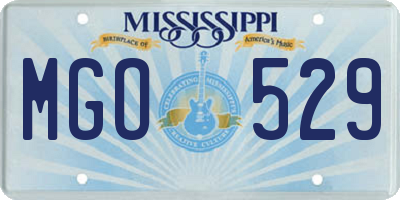 MS license plate MGO529