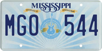 MS license plate MGO544