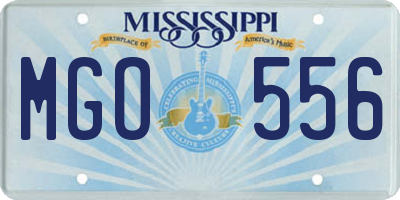 MS license plate MGO556