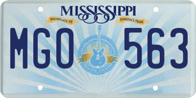 MS license plate MGO563