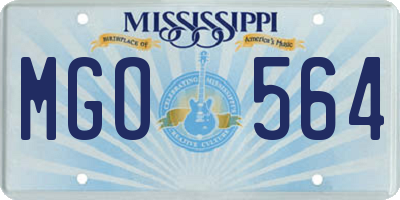 MS license plate MGO564