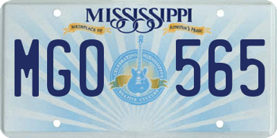 MS license plate MGO565