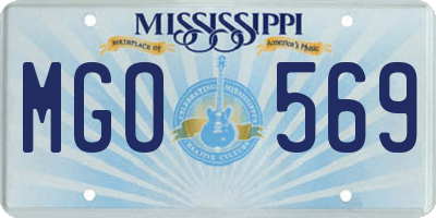 MS license plate MGO569