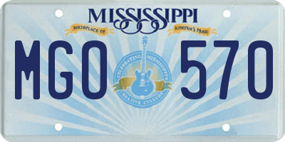 MS license plate MGO570