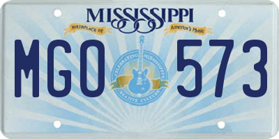 MS license plate MGO573