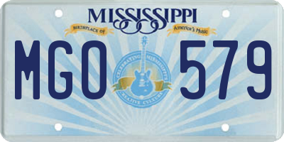 MS license plate MGO579