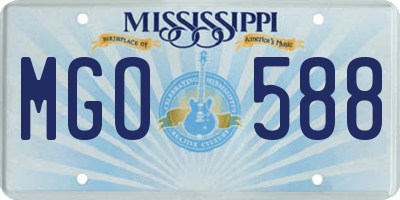 MS license plate MGO588