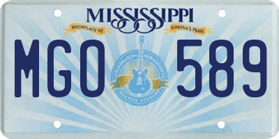 MS license plate MGO589