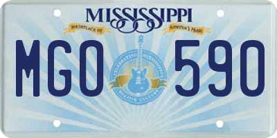 MS license plate MGO590