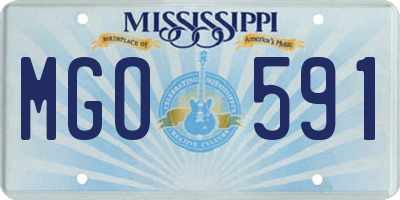 MS license plate MGO591