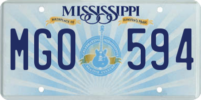 MS license plate MGO594