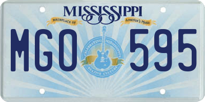 MS license plate MGO595