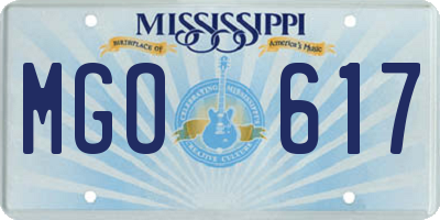 MS license plate MGO617
