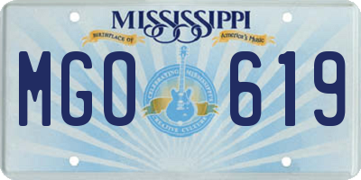 MS license plate MGO619