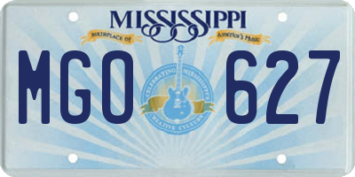 MS license plate MGO627