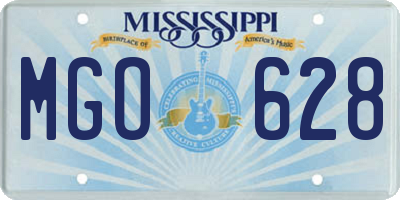 MS license plate MGO628