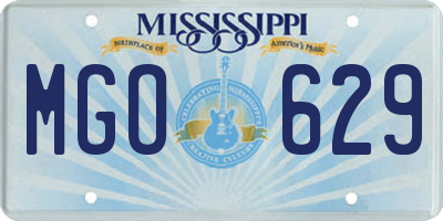 MS license plate MGO629