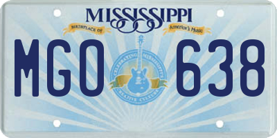 MS license plate MGO638
