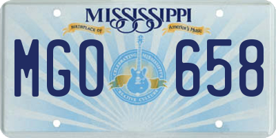MS license plate MGO658