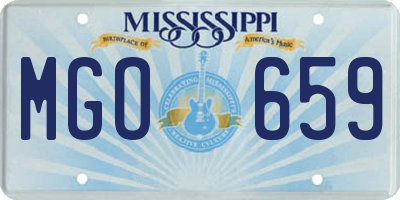 MS license plate MGO659