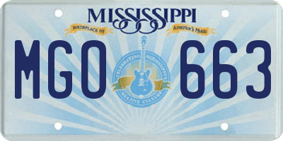 MS license plate MGO663